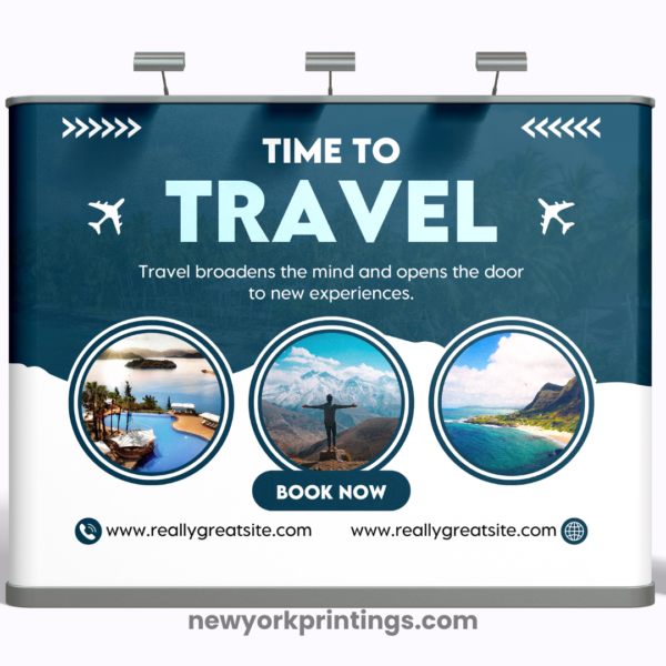 Straight Velcro Fabric Pop Up Display