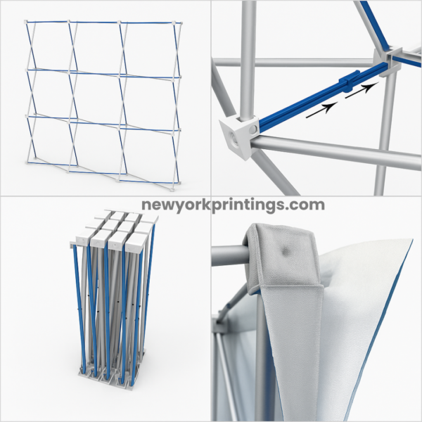 Straight Velcro Fabric Pop Up Display