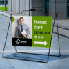 A frame sandwich board printing