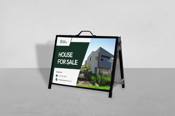custom real estate a-frame signs