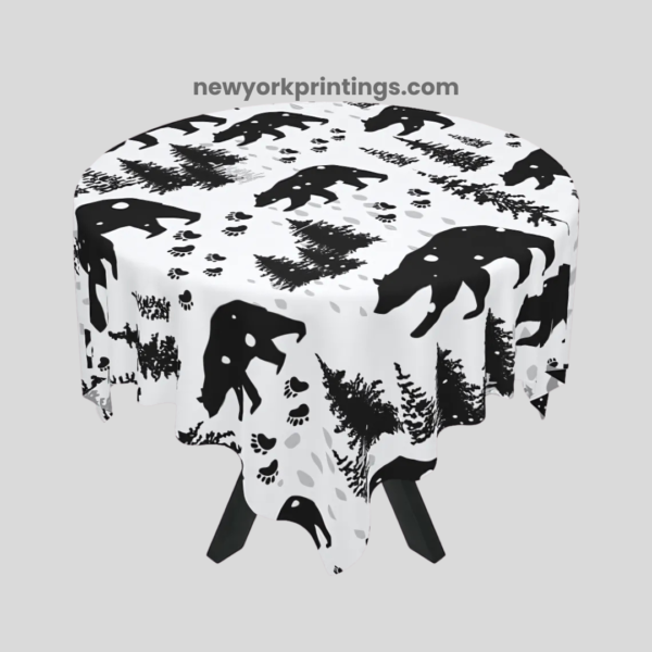 round tablecloth printing