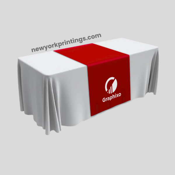 table runner with logo