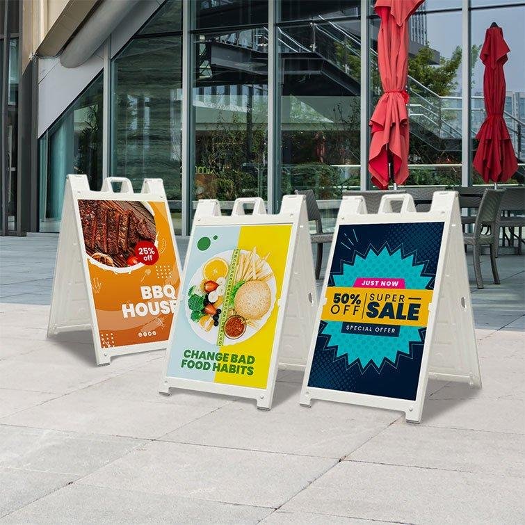 A-Frame Sign Printing in New York City for Outdoor Advertising