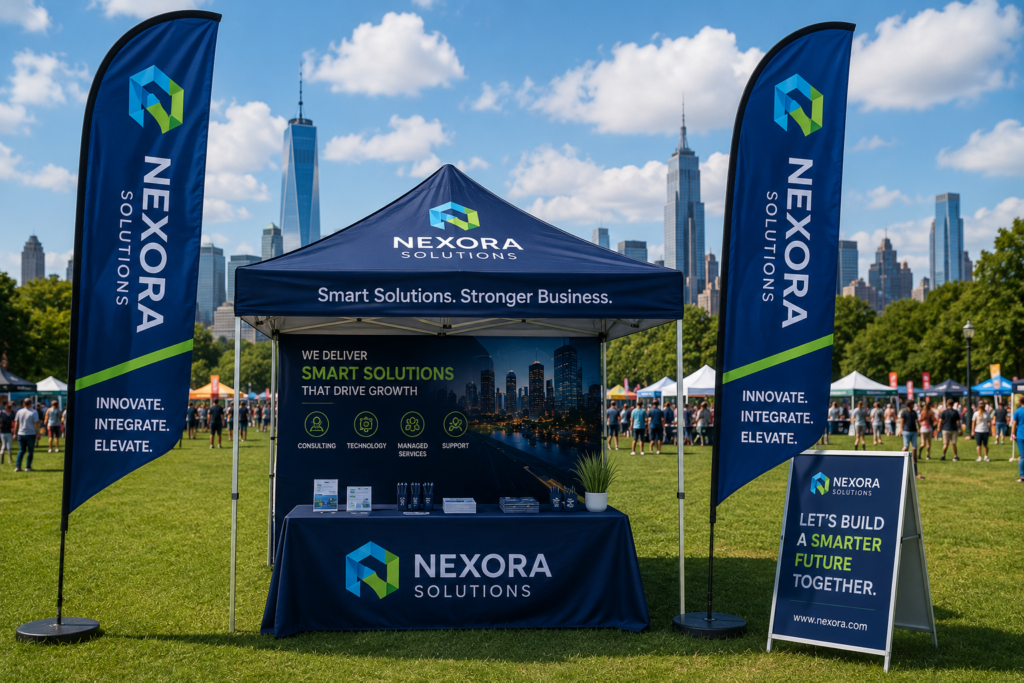 Tent Flag Printing in New York City for Outdoor Advertising
